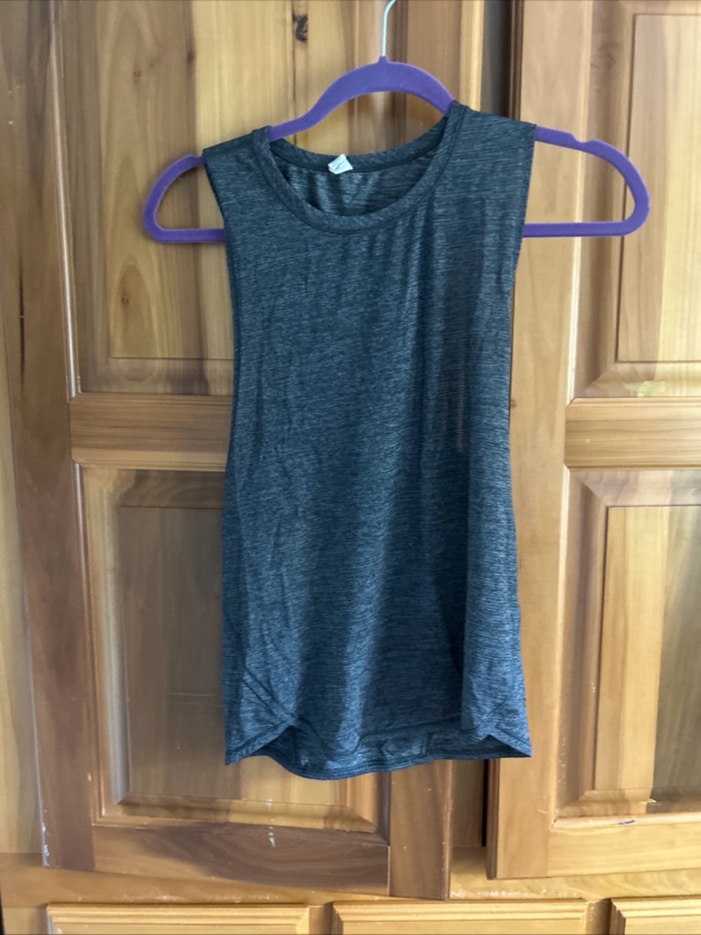 lululemon athletica Women's Heather Charcoal Crew Neck Tank